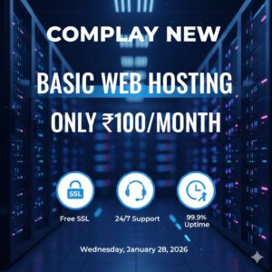 100 Rs basic web hosting